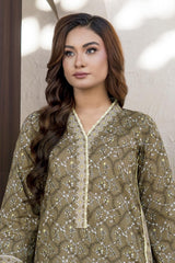 2PC Unstitched Printed Lawn Shirt and Trouser KST-4063