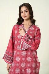 2PC Unstitched Printed Lawn Shirt & Dupatta | KSD-4100