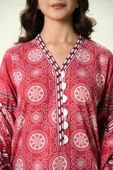2PC Unstitched Printed Lawn Shirt & Dupatta | KSD-4100