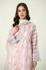 2PC Unstitched Printed Lawn Shirt & Dupatta | KSD-4103