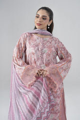 3PC Embroidered Unstitched Lawn Suit | KCE-4019