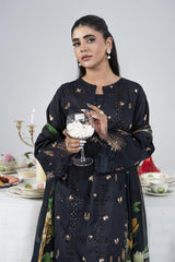 3PC Embroidered Unstitched Lawn Suit | KCE-4022