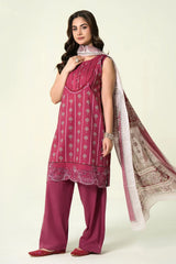 3PC Unstitched Printed Lawn Suit | KLA-3908