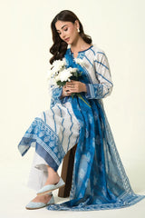 3PC Unstitched Printed Lawn Suit | KLA-3955
