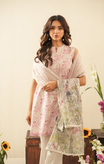 PRINTED LAWN UNSTITCHED 3 PIECE SUIT