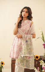 PRINTED LAWN UNSTITCHED 3 PIECE SUIT