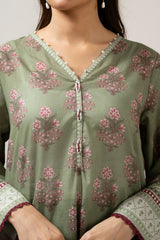 PRINTED LAWN UNSTITCHED 3 PIECE SUIT
