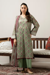 PRINTED LAWN UNSTITCHED 3 PIECE SUIT