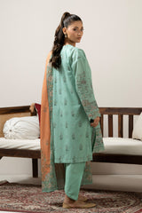 EMBROIDERED LAWN UNSTITCHED 3 PIECE SUIT