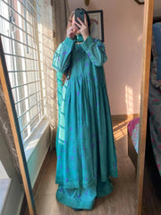 3 Piece - Lawn Printed Dress With Plazo