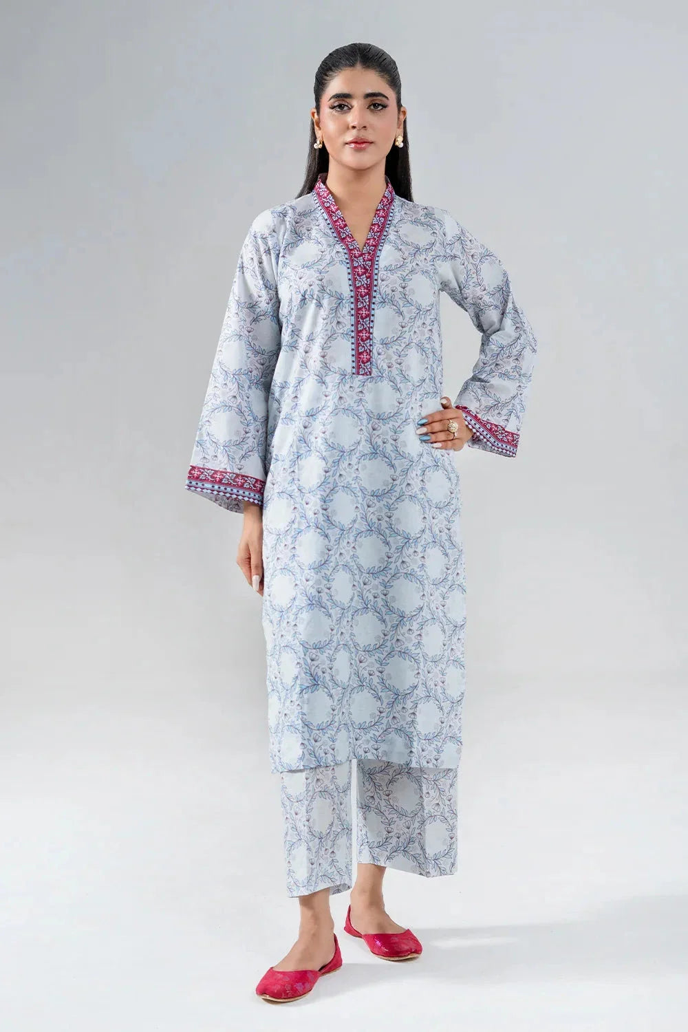 2PC Unstitched Printed Lawn Shirt and Trouser KST-4064