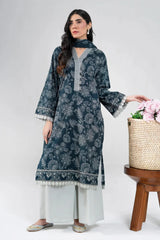 2PC Unstitched Printed Lawn Shirt & Dupatta | KSD-4099