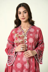 2PC Unstitched Printed Lawn Shirt & Dupatta | KSD-4100