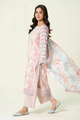 2PC Unstitched Printed Lawn Shirt & Dupatta | KSD-4103
