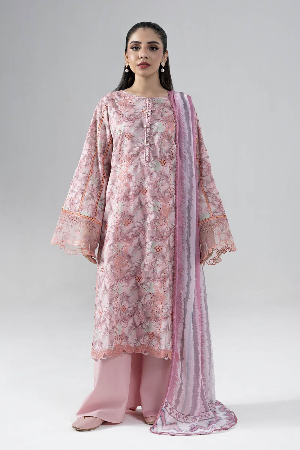 3PC Embroidered Unstitched Lawn Suit | KCE-4019