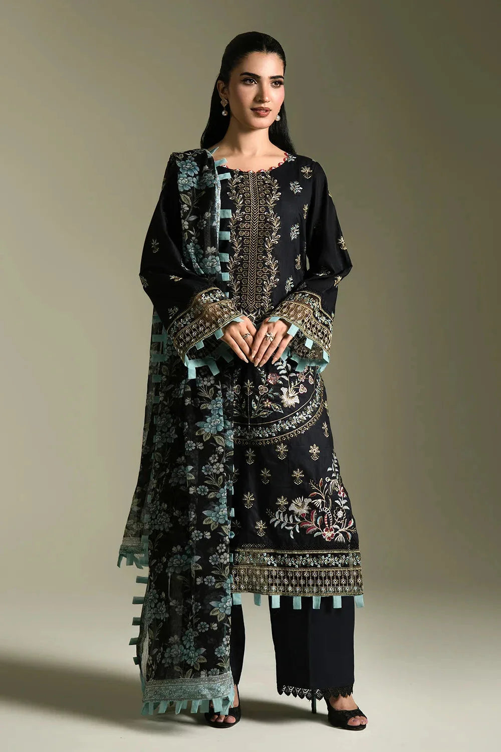 3PC Embroidered Unstitched Lawn Suit | KCE-4088