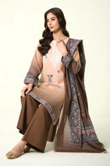 3PC Unstitched Printed Lawn Suit | KLA-3907