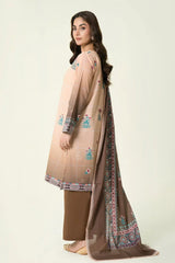 3PC Unstitched Printed Lawn Suit | KLA-3907