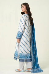 3PC Unstitched Printed Lawn Suit | KLA-3955