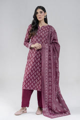 3PC Unstitched Printed Lawn Suit | KLA-3983