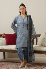 PRINTED LAWN UNSTITCHED 3 PIECE SUIT